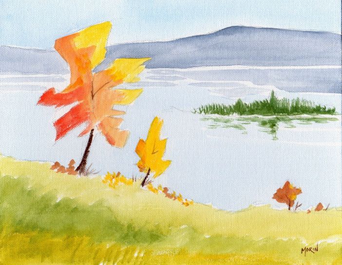 Acrylic Painting_Lake In the Fall