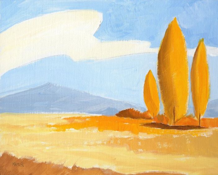 Acrylic Painting - Sunny Fall Day - Phil Morin